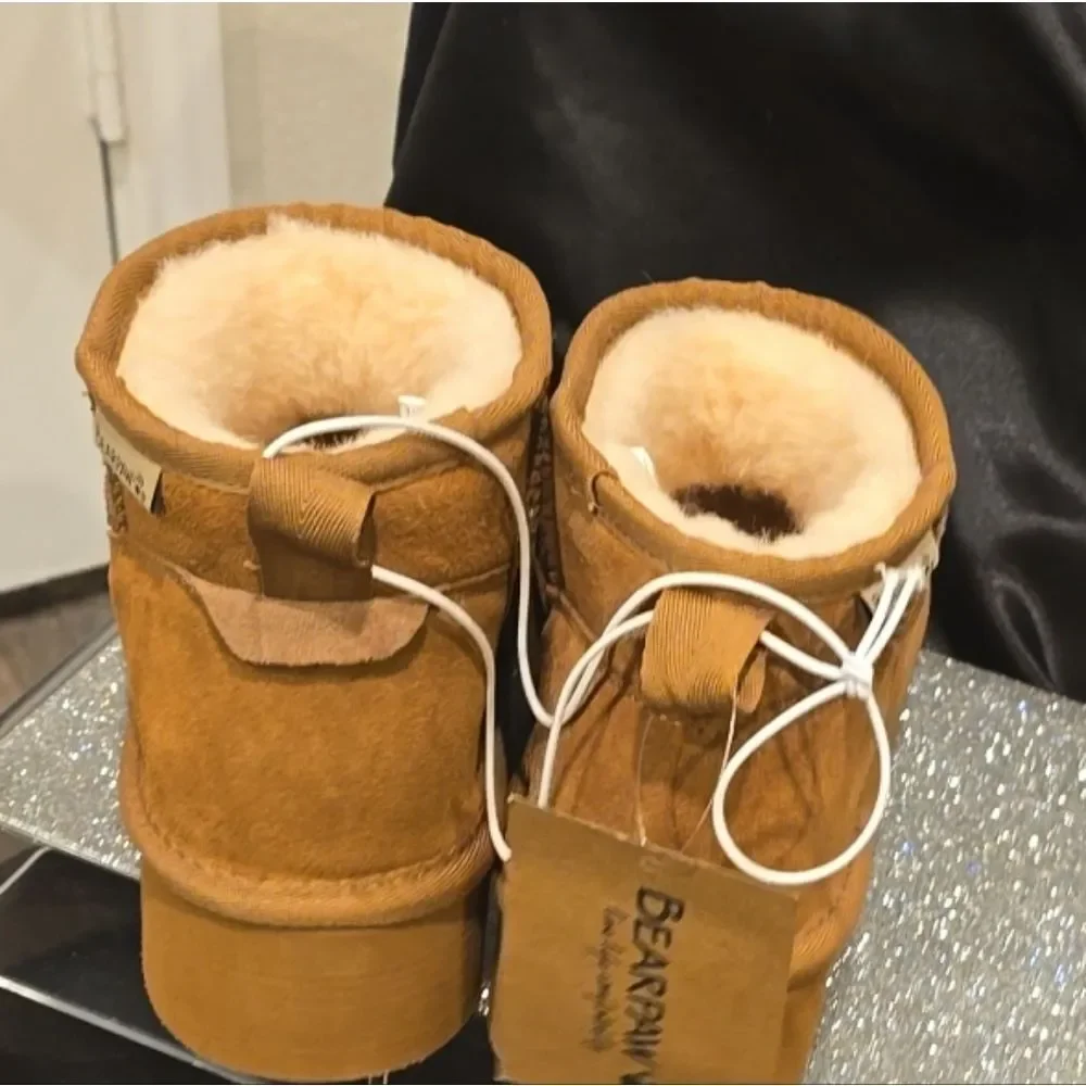 BearPaw Retro Super Shorty Vegan Platform Boot-‎ Hickory